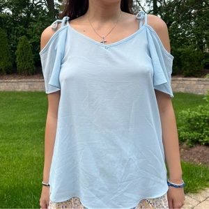 Von Maur light blue blouse